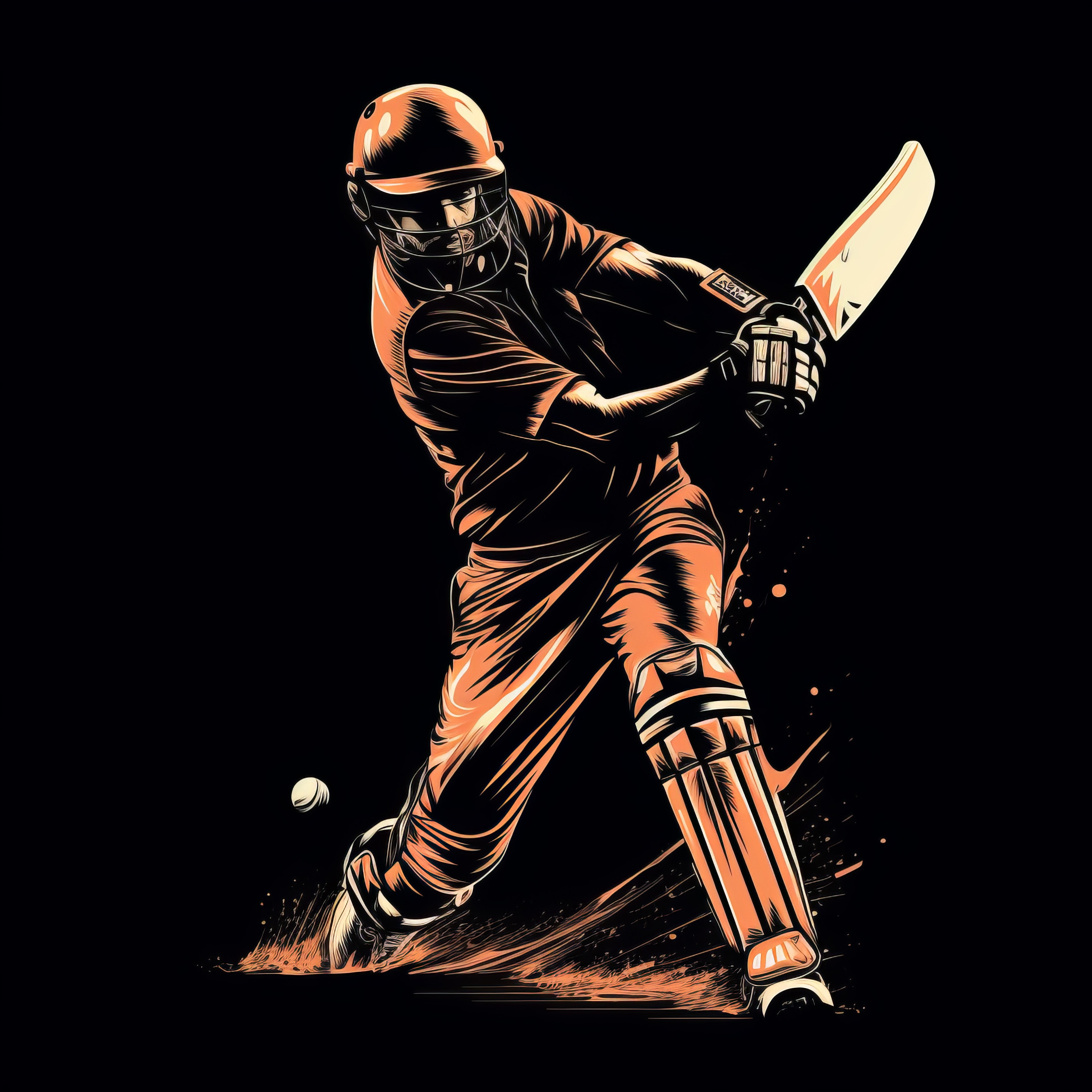 Cricket batsman illustration background